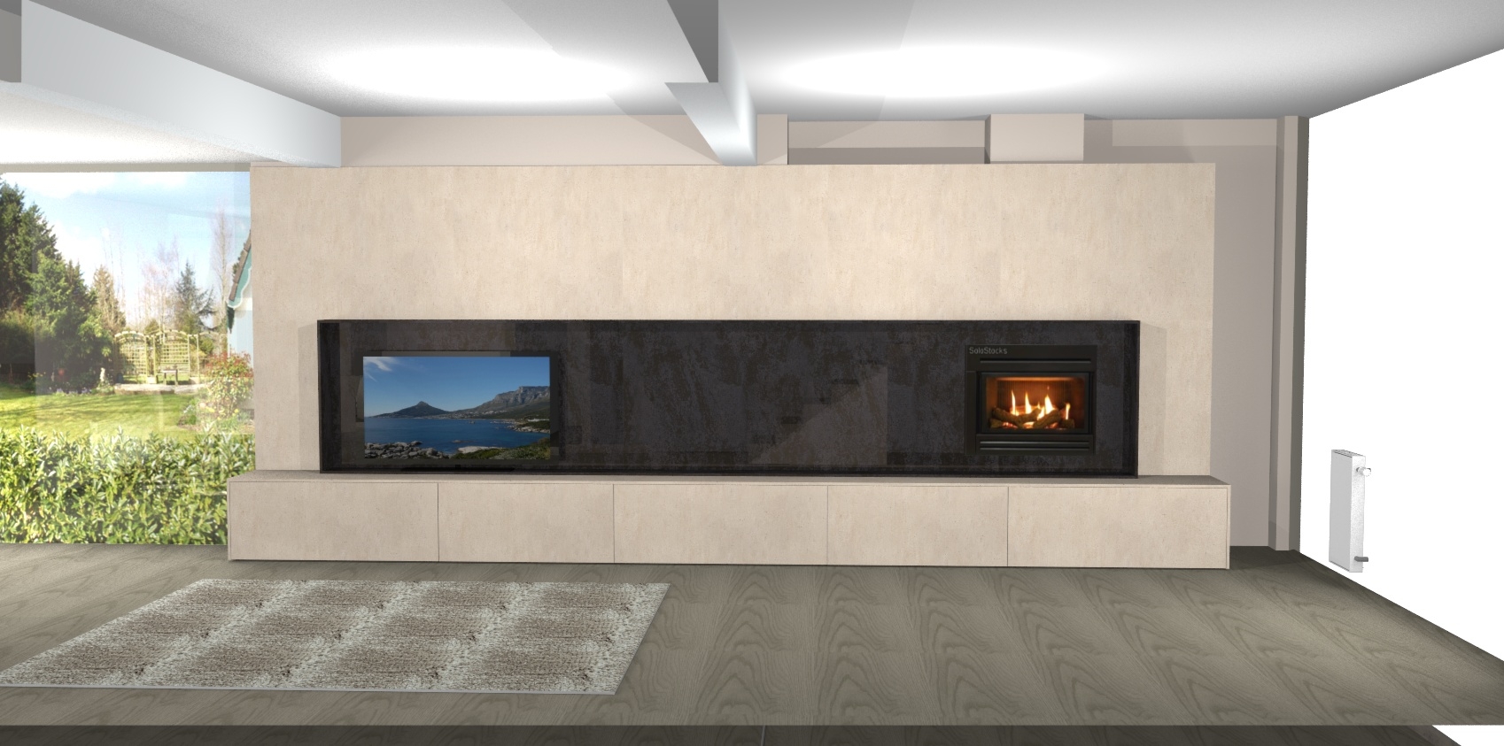 Reforma de salón con chimenea - Metrocuadrado